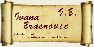 Ivana Brašnović vizit kartica